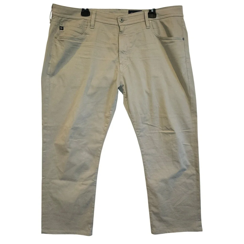 AG Adriano Goldschmied Sudee Khaki Pants Mens 38x27 Beige 1049SUDERE 34